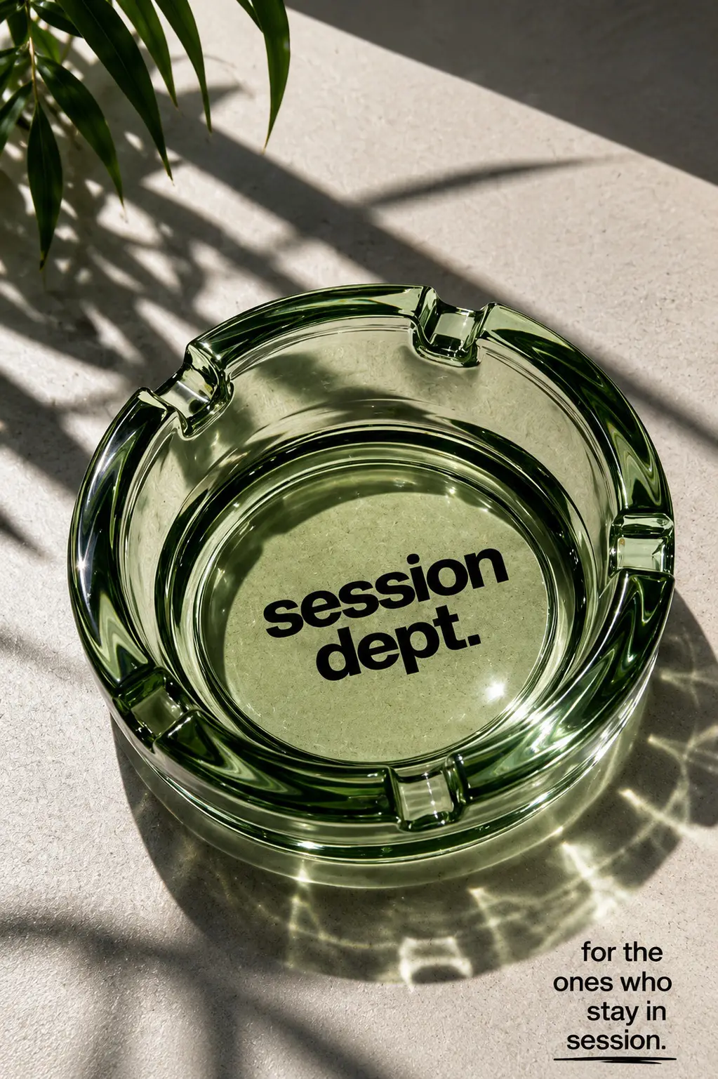 Ceramic green topdown ashtray