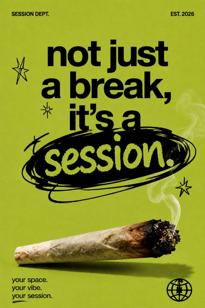 not just a break, it's a session typography poster