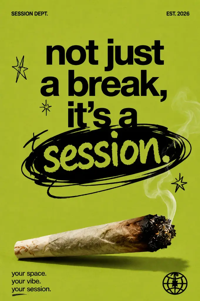 not just a break, it's a session typography poster