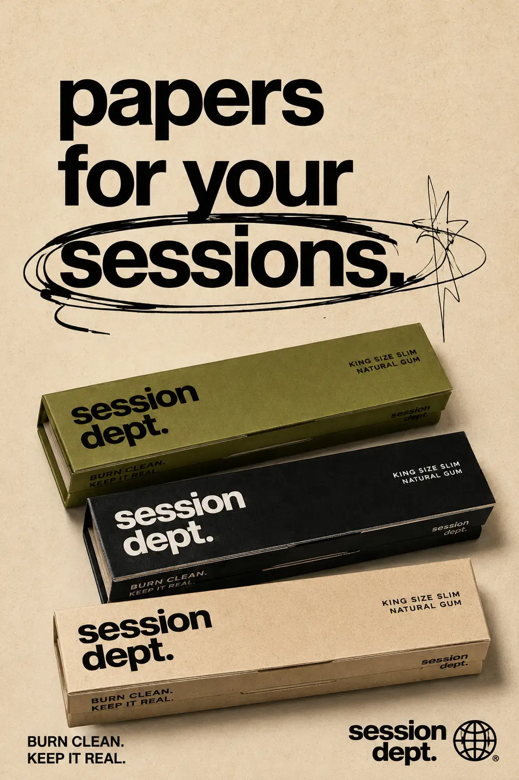 session dept rolling papers pack